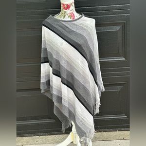 Striped poncho